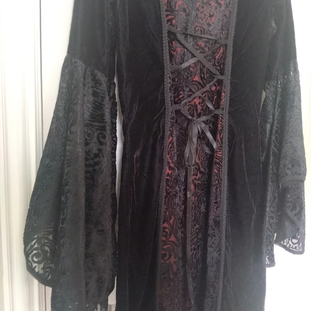 Vintage 90s lipservice Gothic valentines medieval Renaissance dress - Picture 8 of 15